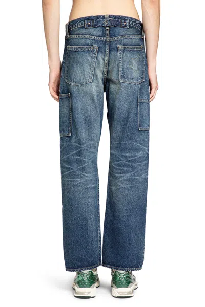 Human Made Man Blue Jeans In Blue