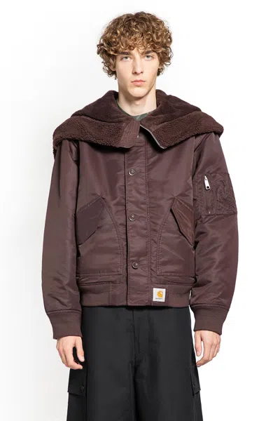 Carhartt Mens Palisander Angelite Hd Oltera Hooded Woven Jacket In Brown