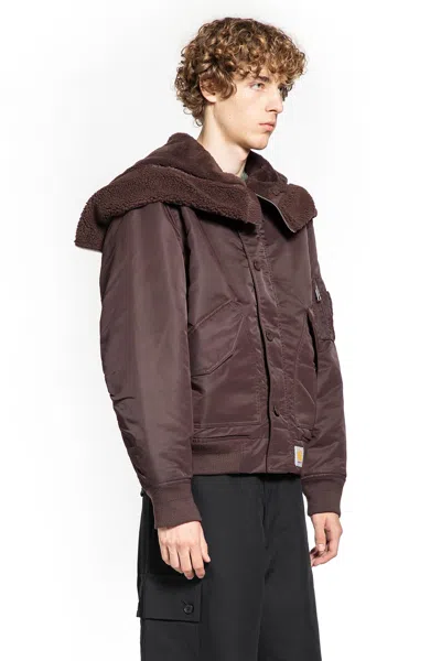 Carhartt Mens Palisander Angelite Hd Oltera Hooded Woven Jacket In Brown