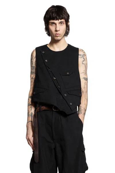 Ziggy Chen Asymmetric Waistcoat In Black