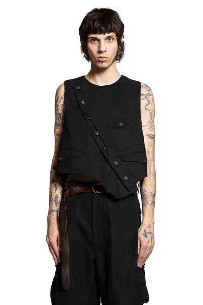 Ziggy Chen Asymmetric Waistcoat In Black