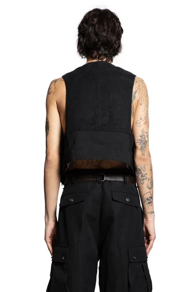 Ziggy Chen Asymmetric Waistcoat In Black