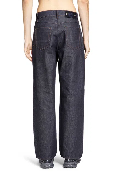 Stone Island Regular-straight-fit Five-pocket Jeans With Rinsed Finish In Blue