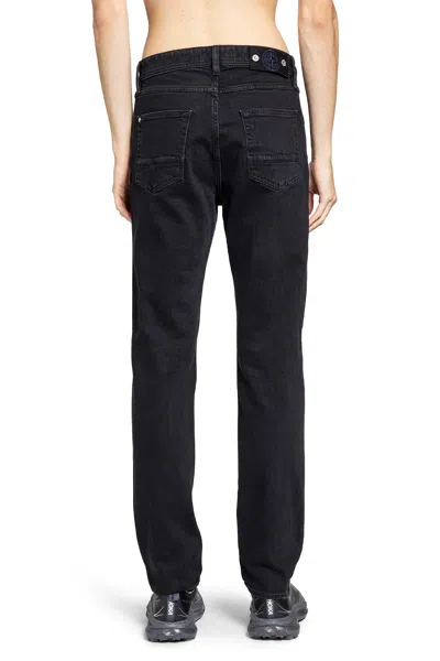 Stone Island Man Black Jeans In Black