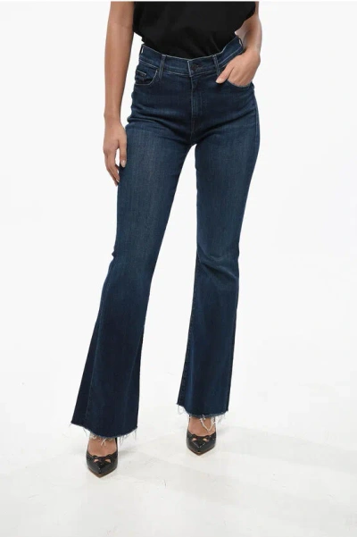 Mother Frayed Hem Boot Cut The Weekender Jeans 20cm In Blue