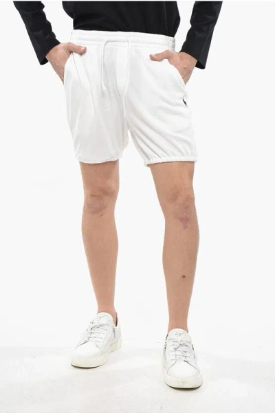 Polo Ralph Lauren Brushed Cotton Shorts With Elastic Waistband In White