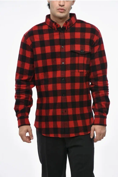 Dsquared2 Shirt With Check Motif And Back Logo In Red
