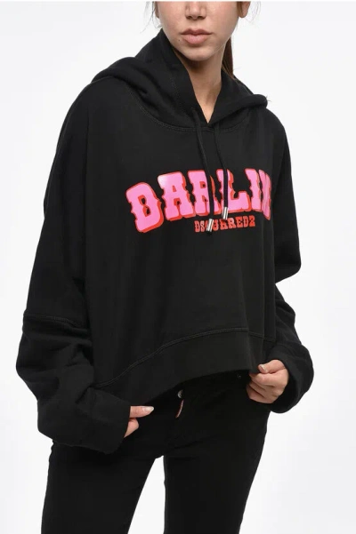 Dsquared2 Onion Cropped Sweatshirt In Black