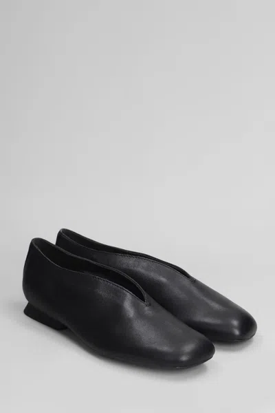 Camper Casi Myra Ballet Flats In Black Leather In Black