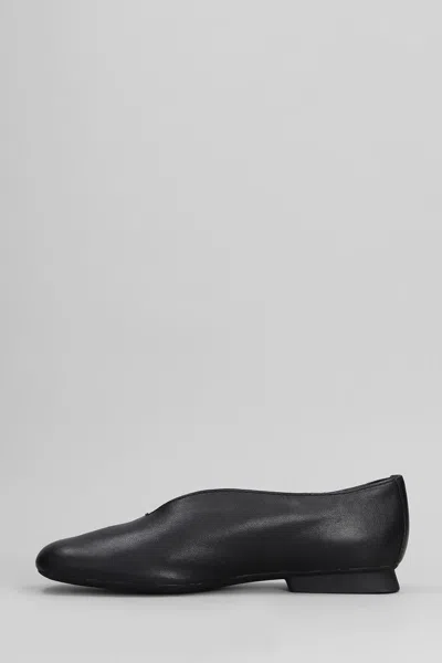 Camper Casi Myra Ballet Flats In Black Leather In Black