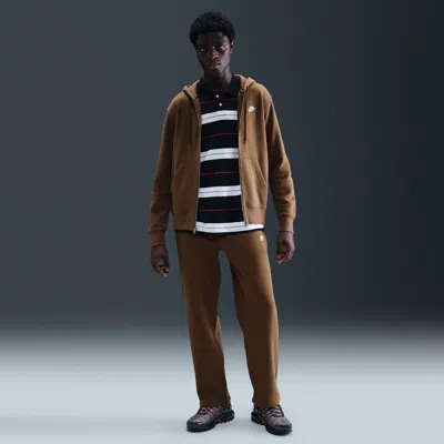 Nike Men's  Sportswear Club Fleece Bungee Pants In Brown