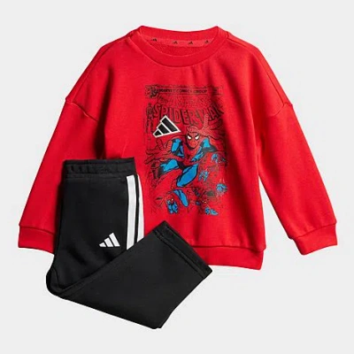 Adidas Originals Logo-motif Tracksuit In Red