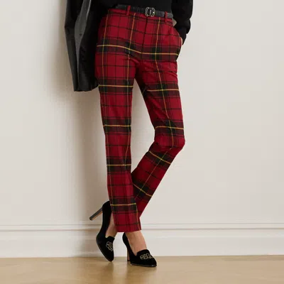 Ralph Lauren Womens Plaid Cropped Pants 0p 18 In Multi