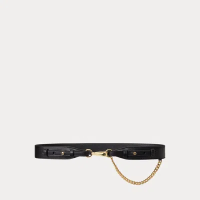 Ralph Lauren Women's Dog-clip Belt In Black