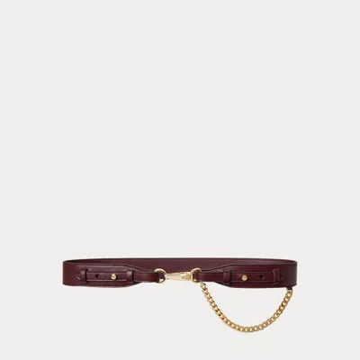 Ralph Lauren Women's Dog-clip Belt In Brown