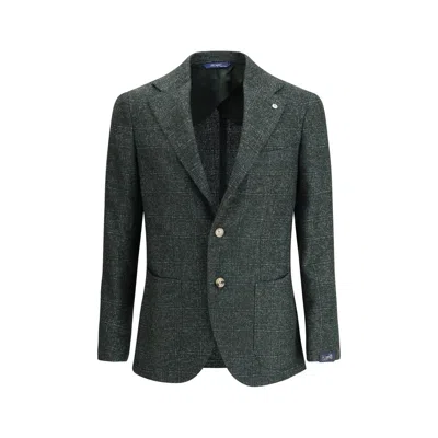 Gi Capri Checked Single-breasted Blazer In Green