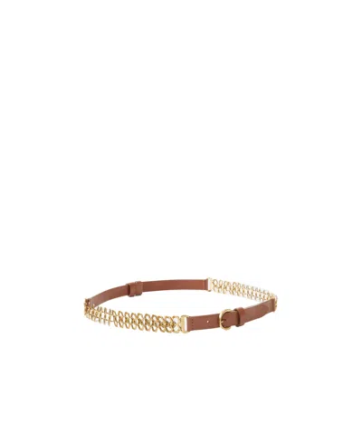 Pinko Chain Insert Belt Belts Brown In Brown