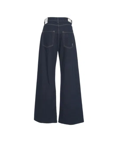 Icon Denim Denim Trousers With Belt Loops In Blue