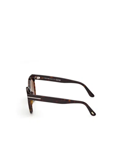 Tom Ford Arizona 53mm Gradient Rectangular Sunglasses In Brown