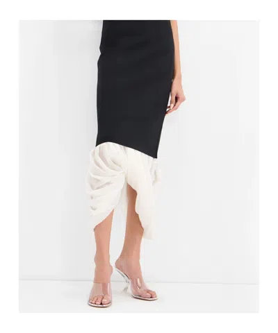 Amina Muaddi Metallic Open-toe Sandals With Sculptural Heel In White