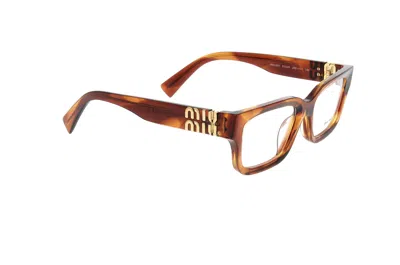 Miu Miu Full-frame Plain Glasses In Brown