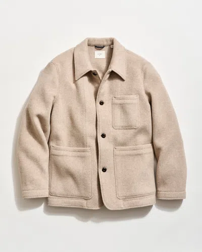Billy Reid Felted Wool Chore Coat In Neutral