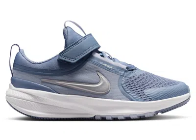 Pre-owned Nike Star Runner 5 Metallic Silver Sneakers In World Indigo/ghost/platinum Tint