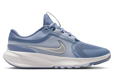 Pre-owned Nike Star Runner 5 Metallic Silver Sneakers In World Indigo/ghost/platinum Tint
