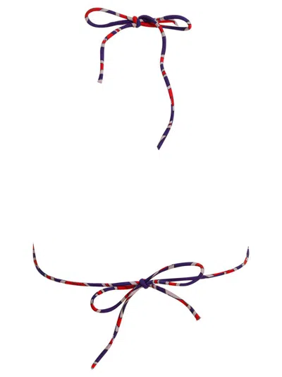 Pucci Triangle Bikini Top With Stamba Labirinto Swimwear Purple In Purple