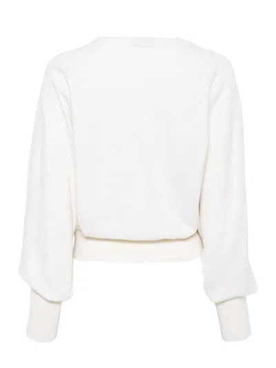 Alberta Ferretti Twist-front Sweater In White