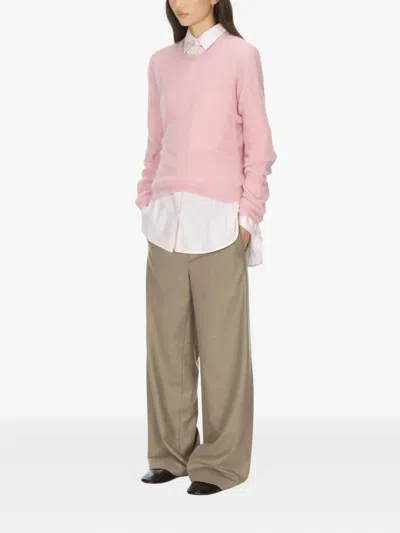 Auralee Alpaca Wool-blend Sweater In Pink