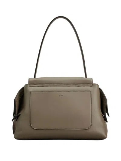 Tod's Wave Bag In Leather Small In Green