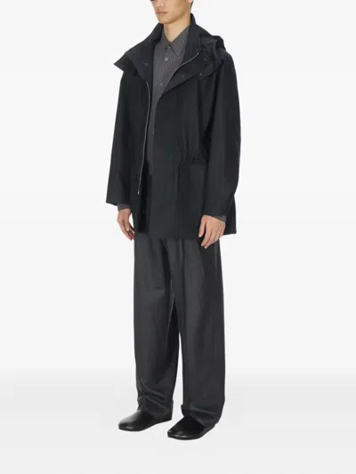 华达呢束口下摆连帽夹克