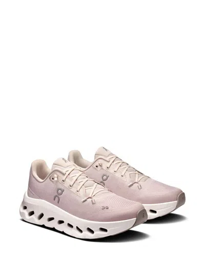 On Casual Sneakers With Mesh Upper And Rubber Outsole In Pink
