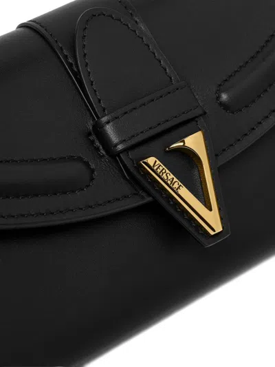 Versace V Wallet In Brown