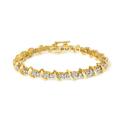 Haus Of Brilliance 14k Yellow Gold 3.0 Cttw Diamond S Link Bracelet In Gold