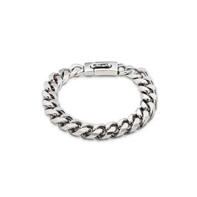 Unode50 Curb Link Bayonet Bracelet In Silver