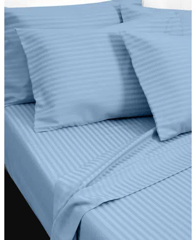 Fairfield Square Collection Brookline 1400 Thread Count 6 Pc. Sheet Set, Queen, Exclusively At Macy's In Blue