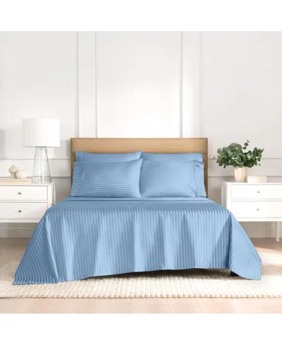 Fairfield Square Collection Brookline 1400 Thread Count 6 Pc. Sheet Set, California King, Exclusively At Macy's In Blue