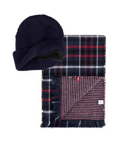 Levi's Men's 2-piece Beanie And Scarf Set In Blue