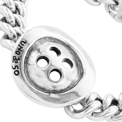 Unode50 Button Accent Chain Bracelet In Metallic