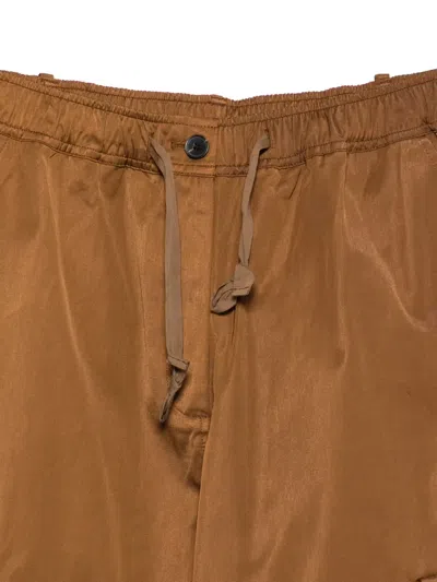 Psophia Cargo-pocket Drawstring Trousers In Brown