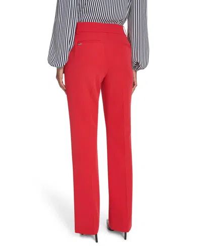 Tommy Hilfiger Women's Sutton Solid Bootcut Trousers In Red