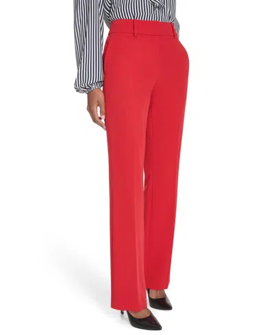 Tommy Hilfiger Women's Sutton Solid Bootcut Trousers In Red