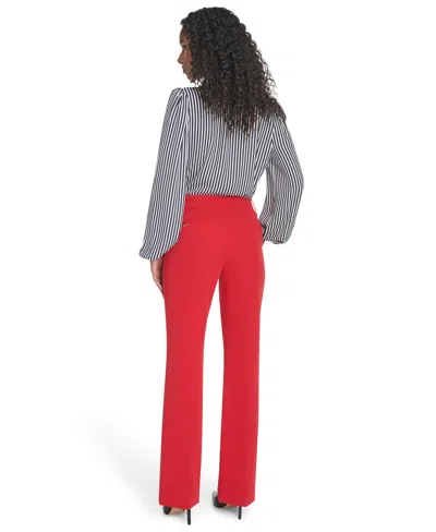 Tommy Hilfiger Women's Sutton Solid Bootcut Trousers In Red