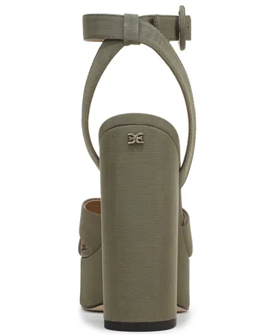Sam Edelman Savannah Ankle Strap Platform Sandal In Green