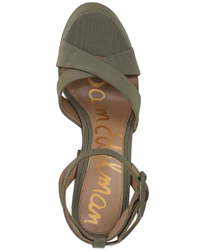 Sam Edelman Savannah Ankle Strap Platform Sandal In Green