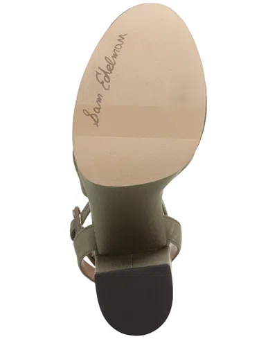 Sam Edelman Savannah Ankle Strap Platform Sandal In Green