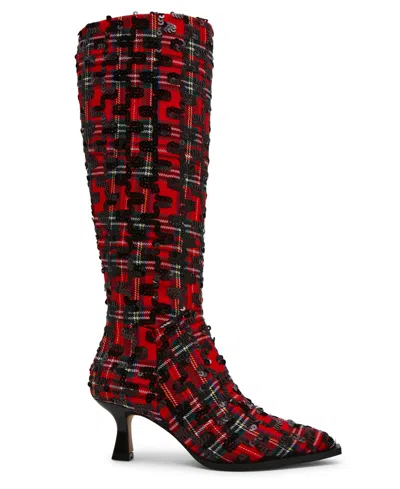 Betsey Johnson Women's Pamella Kitten-heel Dress Boots In Multi