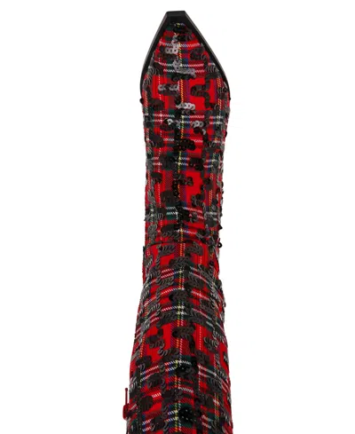 Betsey Johnson Women's Pamella Kitten-heel Dress Boots In Multi